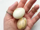Sæt af 2 æg, hvid onyx - 4