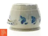 Keramik krukke med blå detaljer (str. 12 x 8 cm) - 2