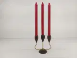 Lysestage i Teaktræ og messing - 5