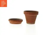 Terracottakrukke med underfad (str. Ø. 9 cm. længde, 8 cm) - 2