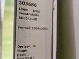 Nordicdoor brand- og lyddør bd60 db35, 1024x60x2052mm, højrehængt, lysegrøn - 5