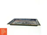 Vintage Retro Metal Bakke Fugl og Blomster (str. 41 x 30 cm) - 4