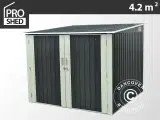 Cykelskur 2,06x2,04x1,63m, 4,2m², Antracit/Hvid