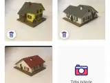 3  gl minihuse til julepynt 