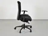 Köhl kontorstol med sort polster og armlæn - 4