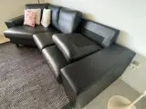 Sofa i sort læder - 5