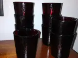 Røde vintage drikkeglas