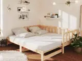 Daybed med udtræk 2x(90x200) cm massivt fyrretræ