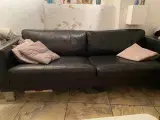 Sofa i ægte læder