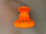 Pendel Orange glas, Champagnefarvet skærm - 5