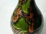Keramikvase, grøn m brun - 4