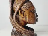 Gammelt afrikansk hoved af træ muligvis palisander - 5