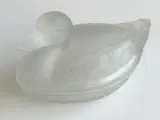 Andelågkrukke, matteret glas, NB - 3