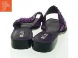 Sorte sandaler med lilla pailletter fra Mim (str. 43 ) - 4