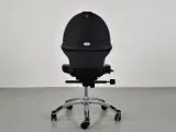 Rh extend kontorstol med gråbrun polster med grå bælte - 3