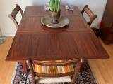 Palisander spisebord med 5 stole