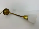 Vintage messing lampe med opalglas