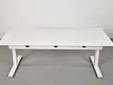 Scan office hæve-/sænkebord med hvid plade og hvidt stel, 180 cm. - 3