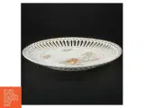 Gennembrudt porcelænsfad med blomstermotiv (str. 24 cm) - 3