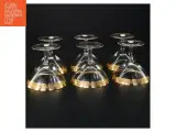 Tosca Lyngby Vintage champagneskåle med gulddekor fra Lyngby (str. 8 x 8 cm) - 3