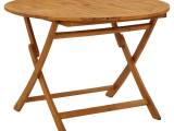 Foldbart havebord 110 cm massivt akacietræ