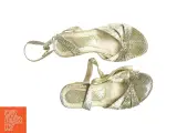Guld sandaler med slangeskindslook (str. 37) - 2