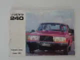 Instruktionsbog til  Volvo 240 model 1983