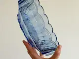 Stor blå glasskål m frugtmotiv - 3