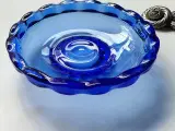 Rund blå skål med bobbelkant - 3