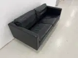 2 1/2 Pers.Sofa i sort semianilin læder. - 5