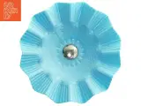Presset Turkis Blå Opaline Glas fad på fod (str. 16 x 23 cm) - 2