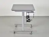 Mobilt hæve-/sænkebord i grå, 65 cm. - 2