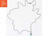 Sølvhalskæde med blå vedhæng (str. 62 cm) - 4