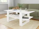 Sofabord 110 x 55 x 42 cm spånplade hvid højglans