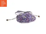 Blomstret stofpose med glaskugler (str. 13x14 cm) - 3