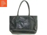 Sort læderhåndtaske fra Belsac (str. 28 x 42 x 10 cm) - 3