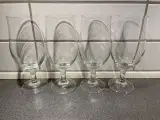 Glas, 4 stk. Ølglas på stilk 37 cl nye