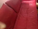 Rød Lædersofa 2 Pers, Mezzo