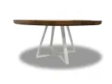 Rundt sildebensbord eg - Let brun pigmenteret Ø160 cm - 2