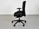 Köhl kontorstol med sort polster og armlæn - 2