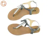 Depeche Læder Sandaler med Glitter og Sløjfe (str. 40) - 4