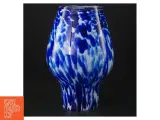 Blåt glaskunstvase (str. 17 cm) - 2