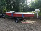 Sejljolle m. nysynet trailer 4 hk 4taktmotor. - 3