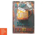 Retro skilt med kaffekoptekst (str. 30x20 cm) - 2