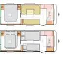 2021 - Adria Alpina 663 HT   Velholdt vogn med fritstående dobbeltseng og ende badeværelse. - 4