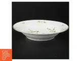 Porcelænsdybe tallerkener med blomsterdekoration og guldkant (str. 20,5 cm) - 3