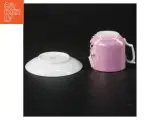 Dekoreret porcelænskop med underkop (str. H 6 cm) - 2