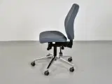 Scan office kontorstol med blå/grå polster og krom stel - 2