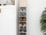 Skoreol 27,5x27x102 cm spånplade hvid højglans