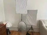 Fotolamper m. softboxes til foto og video -udlejes